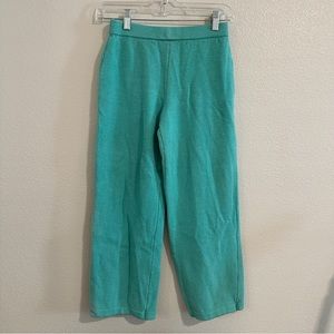 ST JOHN Collection Textured Cropped Wide Leg Pants